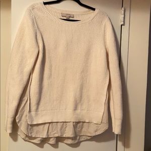Loft layered Cream Sweater